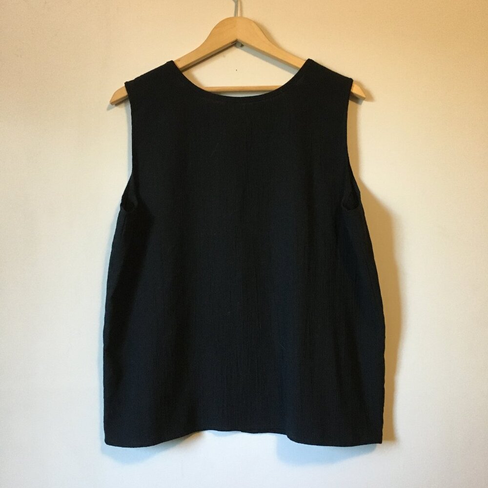 Best Connection Vintage 90s Rayon Sunset Button Tank XL Made in USA German - Picture 2 of 12